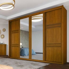 Guarda Roupa Casal Com Espelho 6 Gavetas - Palladio Ruby - Móveis Bettio