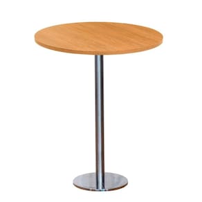 Mesa Pisa Beta Bistrô Fratini 107,50cm (a) Disco Redondo Inox Tampo Mdp Redondo Samba 80cm (l)