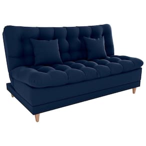 Sofa Cama 2 Lugares 185 Cm Duda Veludo Maserati Milani Store Azul