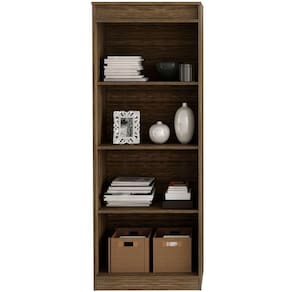 Estante Armário Alta Livreiro Multiuso Office 4 Prateleiras Nogal