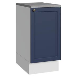 Balcão De Cozinha 40 Cm 1 Porta Branco/azul Vik Madesa Branco/azul