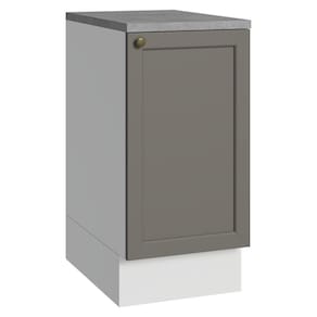 Balcão De Cozinha 40 Cm 1 Porta Branco/cinza Vik Madesa Branco/cinza