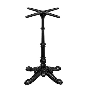 Base De Mesa Apus Em Ferro Preto 75 Cm (alt) Tampo Mdp Redondo Noce Nat 60cm (larg) X 2,5 Cm (alt)