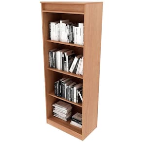Estante Armário Alta Livreiro Multiuso Office 4 Prateleiras Amêndoa