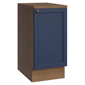 Balcão De Cozinha 40 Cm 1 Porta Rustic/azul Vik Madesa Rustic/azul