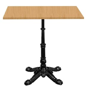 Base De Mesa Apus Em Ferro Preto 75 Cm (alt) Tampo Mdp Quadrado Samba 70cm (larg) X 2,5cm Alt