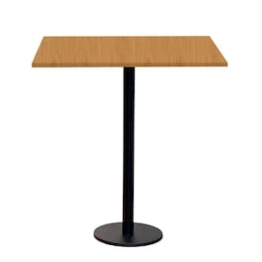 Mesa Pisa Beta Bistrô Fratini 107,50cm (a) Disco Redondo Preto Tampo Mdp Quadrado Samba 70cm (l)