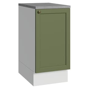 Balcão De Cozinha 40 Cm 1 Porta Branco/verde Vik Madesa Branco/verde