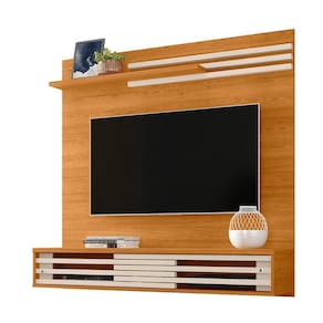 Painel Bancada Suspensa Para 60 Polegadas Frizz Sublime - 7 Decor Cinamomo E Off White