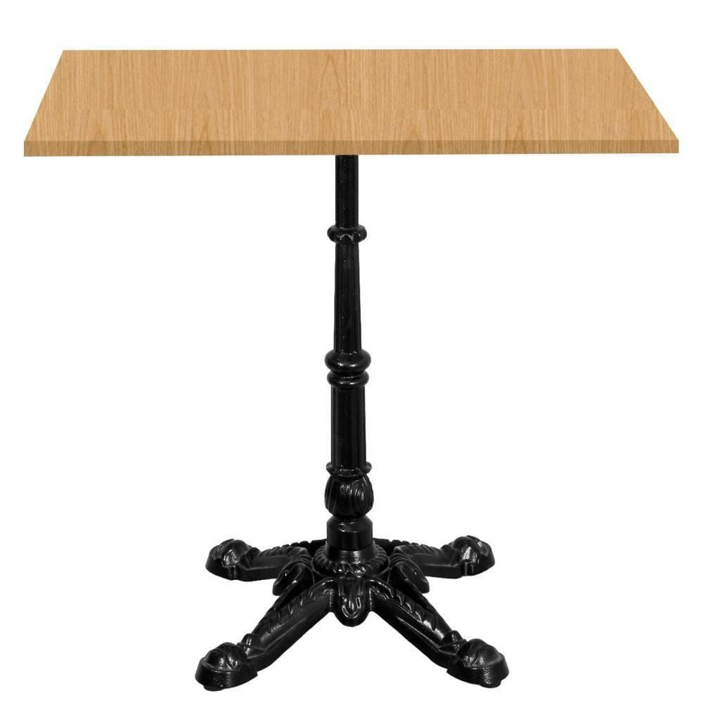 Base De Mesa Apus Em Ferro Preto 75 Cm (alt) Tampo Mdp Quadrado Samba 60cm (larg) X 2,5cm Alt