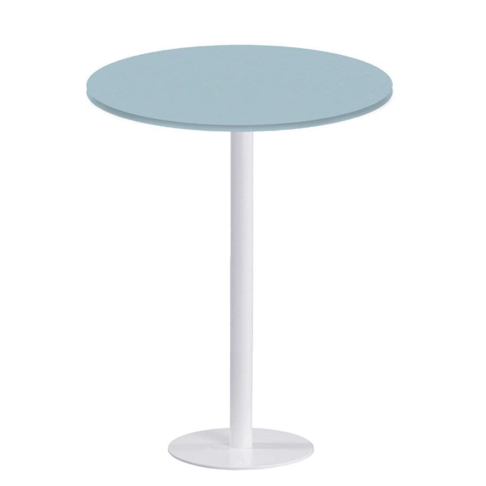 Mesa Pisa Beta Bistrô Fratini 107,50cm (a) Disco Redondo Branco Tampo Mdp Redondo Cinza 70cm (l)