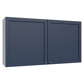 Armário Aéreo 120 Cm 2 Portas Branco/azul Vik Madesa Branco/azul