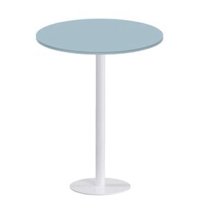 Mesa Pisa Beta Bistrô Fratini 107,50cm (a) Disco Redondo Branco Tampo Mdp Redondo Cinza 60cm (l)