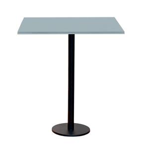 Mesa Pisa Beta Bistrô Fratini 107,50cm (a) Disco Redondo Preto Tampo Mdp Quadrado Cinza 70cm (l)