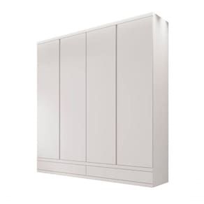 Guarda-roupa 4 Portas 5 Gavetas Mdf Paris-branco Bianchi