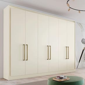 Guarda Roupa Casal 6 Portas 6 Gavetas - Argos-off White - Made Marcs