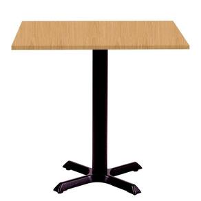 Mesa ô Ferro Preto 74 Cm (alt) Base Em X Tampo Mdp Quadrado 60 Cm (larg) X 2,50 Cm (alt) Samba