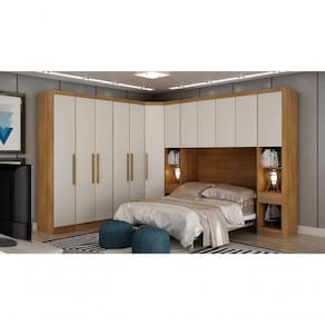 Modulado Casal Completo 6 Portas 8 Gavetas - Rizon-cumaru-fendi - Móveis Horizonte