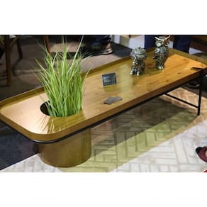 Mesa De Centro Decorativas Rústica Cachepô Montanhês Móveis