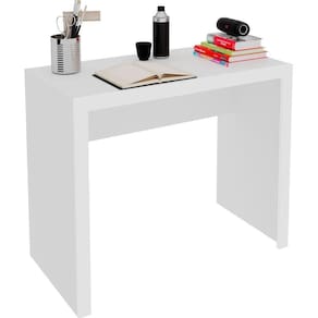 Mesa Para Escritório Escrivaninha 90 Cm Branco