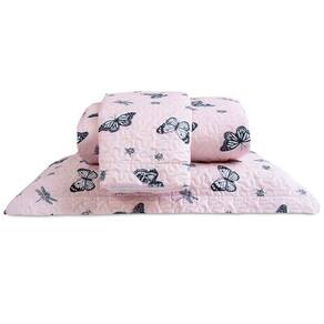Cobre Leito Queen Bouti Basic Estampado 180 Fios 3 Peças - Mariposa