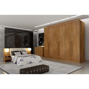 Guarda Roupa Casal 6 Portas 8 Gavetas - Maldivas-cumaru - Móveis Horizonte
