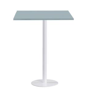 Mesa Pisa Beta Bistrô Fratini 107,50cm (a) Disco Redondo Branco Tampo Mdp Quadrado Cinza 70cm (l)