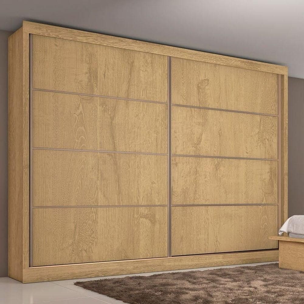 Guarda Roupa Casal 2 Portas 6 Gavetas - Sevilha-amêndoa - Made Marcs