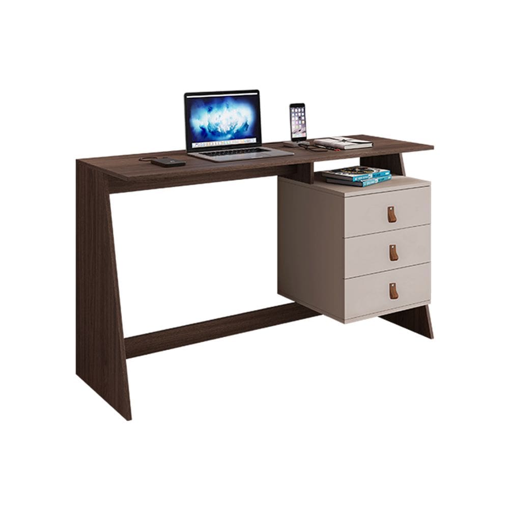 Escrivaninha Gaby JCM Móveis Café Soft/Off