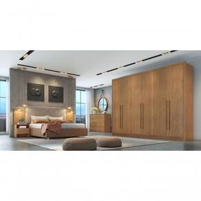 Guarda Roupa Casal 100% Mdf 6 Portas 6 Gavetas - Robust-cumaru - Móveis Horizonte