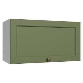 Armário Aéreo 60 Cm 1 Porta Basculante Branco/verde Vik Madesa Branco/verde