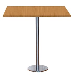 Mesa Pisa Beta Bistrô Fratini 107,50cm (a) Disco Redondo Inox Tampo Mdp Quadrado Samba 70cm (l)