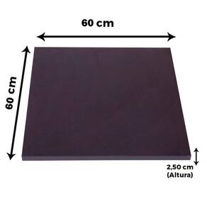 Mesa ô Ferro Branco 74 Cm (alt) Base Em X Tampo Mdp Quadrado Preto 60 Cm (larg) X 2,50 Cm (alt)