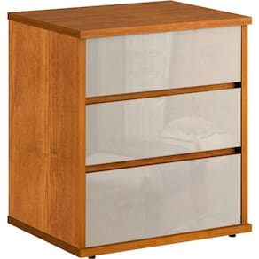 Mesa De Cabeceira 3 Gavetas Telescópicas Mdf - Grécia-nature-off - Bianchi Móveis