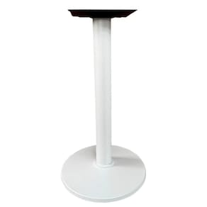 Base De Mesa Zeta Em Ferro Branco 72,50 Cm (altura) Com Disco Redondo