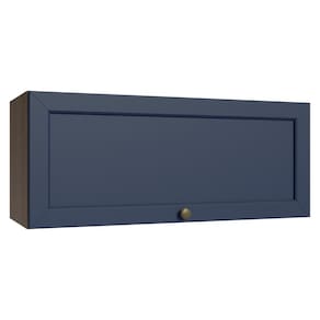 Armário Aéreo 80 Cm 1 Porta Basculante Rustic/azul Vik Madesa Rustic/azul