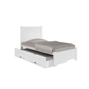 Cama Solteiro Com Cama Auxiliar - Primícia Plus-branco - Móveis D`doro