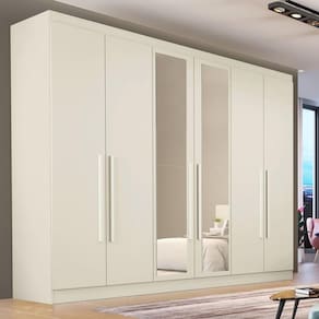 Guarda Roupa 6 Portas 6 Gavetas - Oslo-off White - Made Marcs