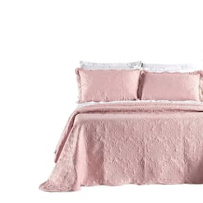 Kit Cobre Leito Colcha Adventure Queen Dupla Face - Rosê - 100% Poliéster