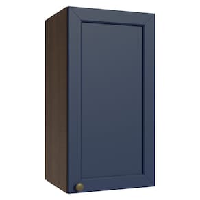 Armário Aéreo 35 Cm 1 Porta Rustic/azul Vik Madesa Rustic/azul