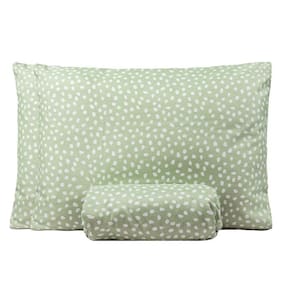 Jogo De Lençol Queen Bouti Basic Estampado 180 Fios 3 Peças - Poa Verde Cha