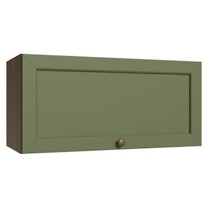 Armário Aéreo 70 Cm 1 Porta Basculante Rustic/verde Vik Madesa Rustic/verde