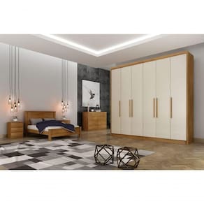 Guarda Roupa Casal 6 Portas 6 Gavetas - Granada-cumaru-fendi - Móveis Horizonte