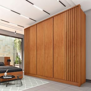 Guarda Roupa Casal Ripado 6 Portas 6 Gavetas - Barcelona-cinamomo - Tcil Móveis