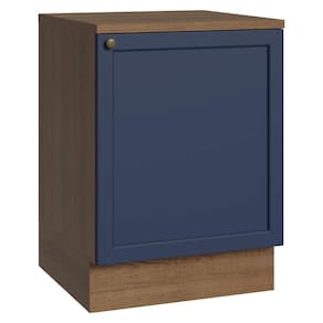 Balcão De Cozinha 60 Cm 1 Porta Rustic/azul Vik Madesa Rustic/azul