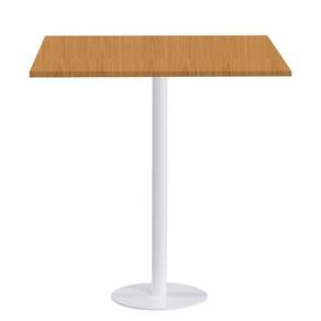 Mesa Pisa Beta Bistrô Fratini 107,50cm (a) Disco Redondo Branco Tampo Mdp Quadrado Samba 70cm (l)