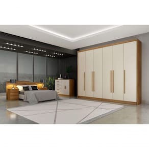 Guarda Roupa Casal 6 Portas 6 Gavetas - Orfeus-cumaru-fendi - Móveis Horizonte