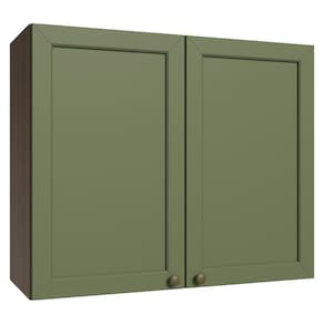Armário Aéreo 80 Cm 2 Portas Rustic/verde Vik Madesa Rustic/verde