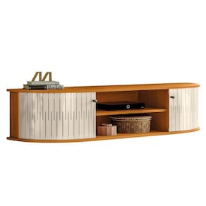 Bancada Suspensa 60 Polegadas 2 Portas 136 Cm Modena Madetec Cinamomo Off White
