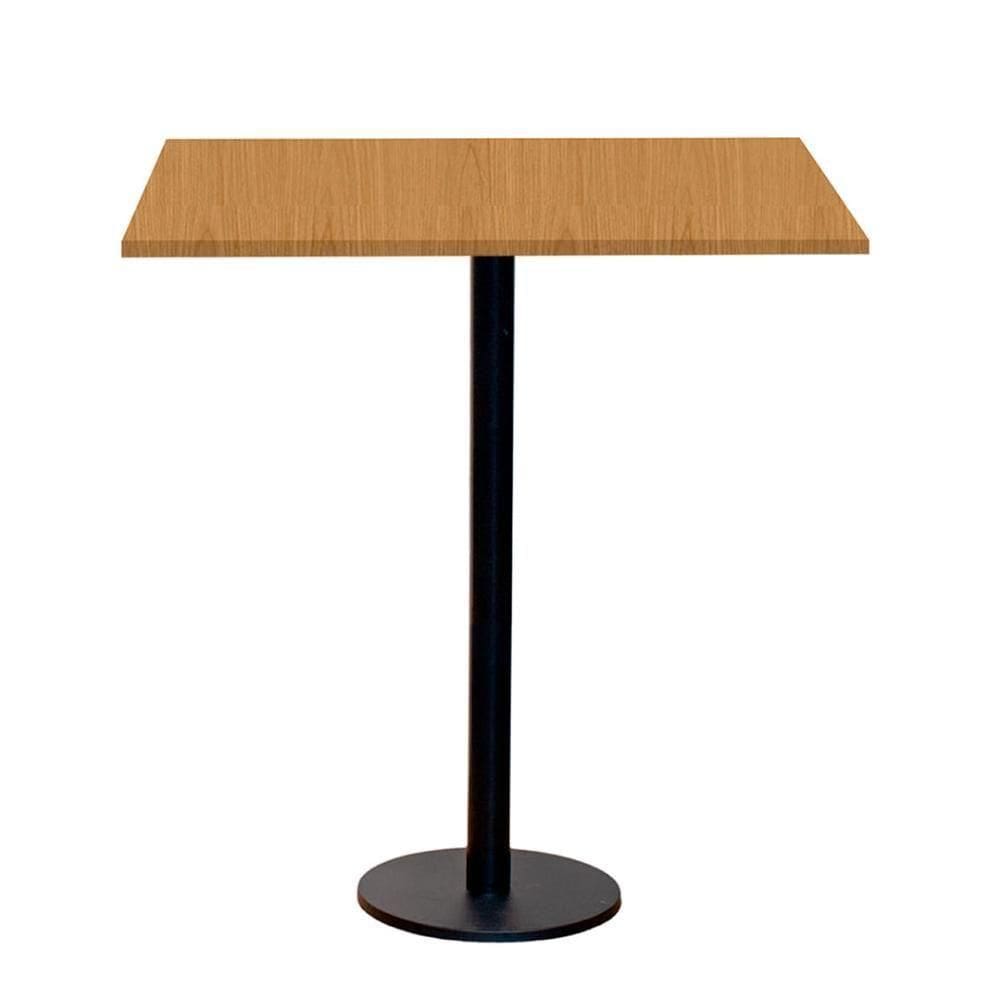 Mesa Pisa Beta Bistrô Fratini 107,50cm (a) Disco Redondo Preto Tampo Mdp Quadrado Samba 60cm (l)